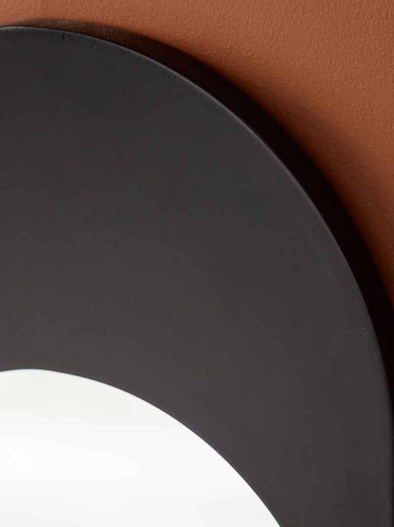 Miroir mural ovale en bois MOKA Noir - Kiabi
