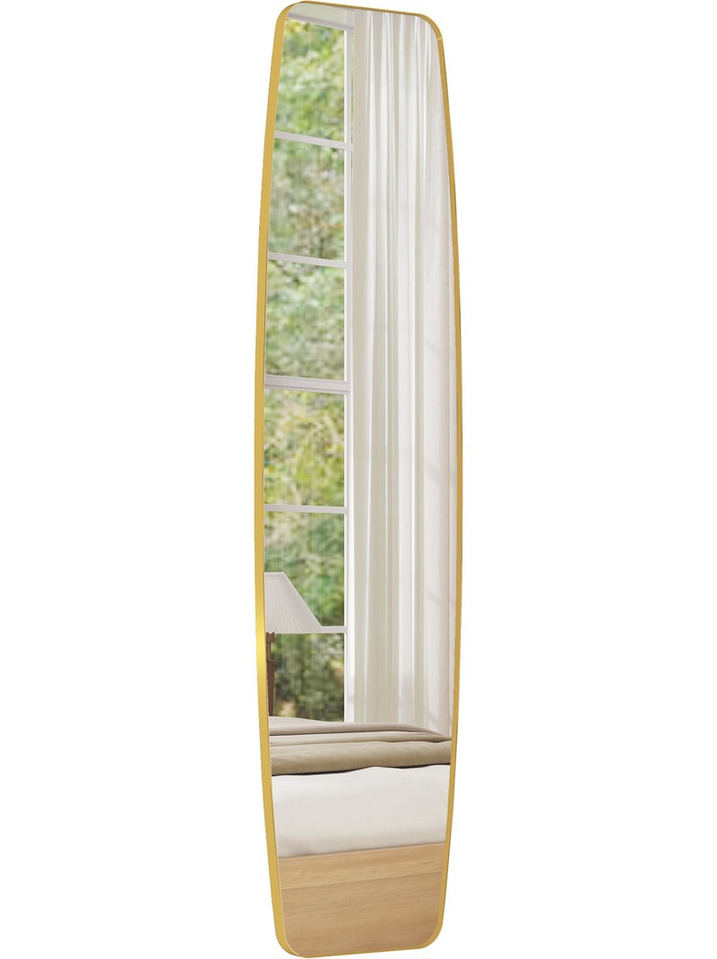 Miroir mural ovale Jaune - Kiabi