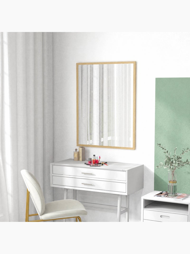 Miroir mural rectangulaire Beige - Kiabi
