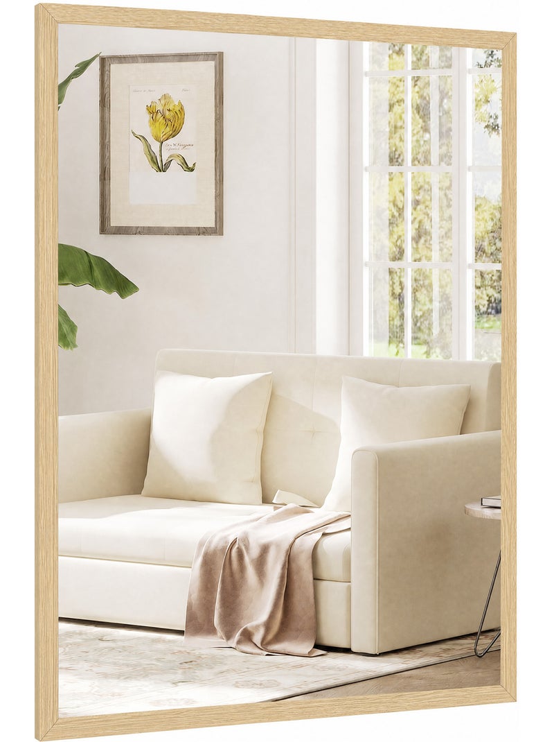 Miroir mural rectangulaire Beige - Kiabi