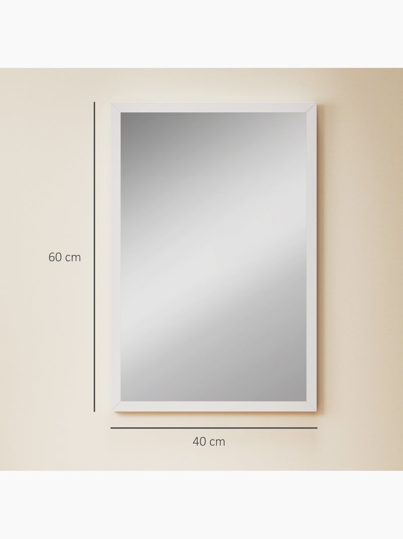 Miroir mural rectangulaire Blanc Blanc - Kiabi
