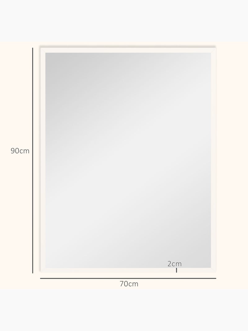 Miroir mural rectangulaire Blanc Blanc - Kiabi