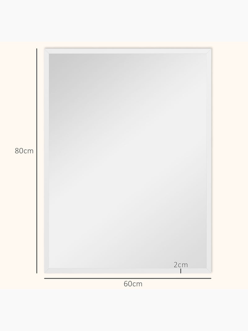 Miroir mural rectangulaire Blanc Blanc - Kiabi