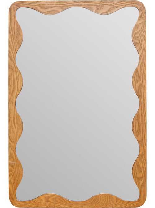 Miroir mural rectangulaire cadre bois effet vague TINNY - Kiabi Miroir mural rectangulaire cadre bois effet vague TINNY - Kiabi