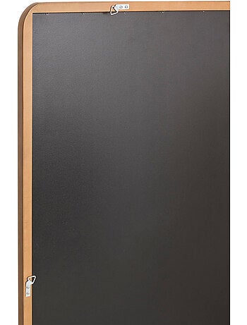 Miroir mural rectangulaire grand format cadre bois effet vague TINNY