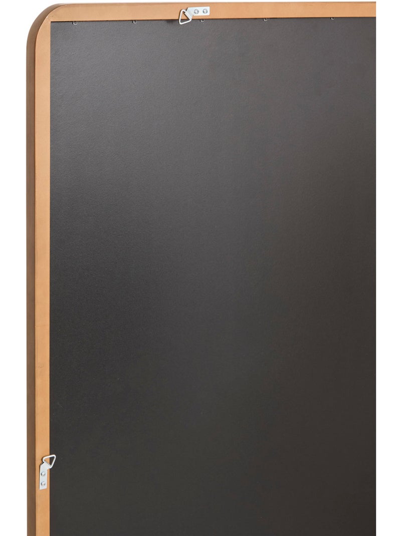 Miroir mural rectangulaire grand format cadre bois effet vague TINNY Marron - Kiabi