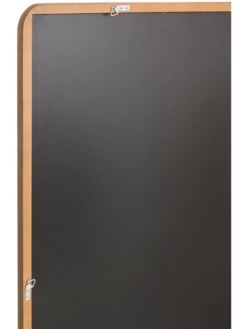 Miroir mural rectangulaire grand format cadre bois effet vague TINNY Marron - Kiabi