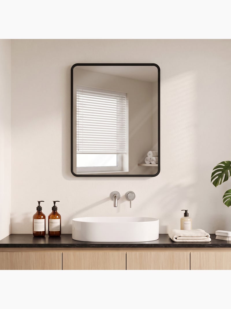 Miroir mural rectangulaire Noir - Kiabi