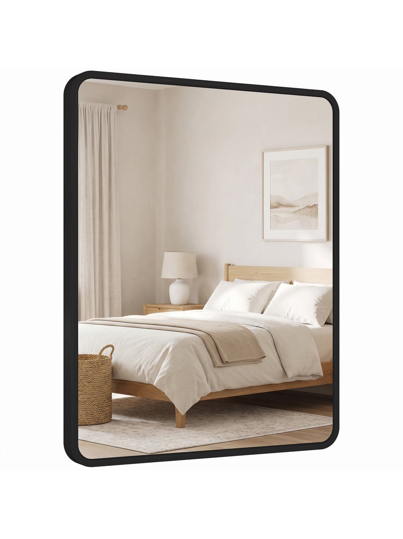 Miroir mural rectangulaire Noir - Kiabi