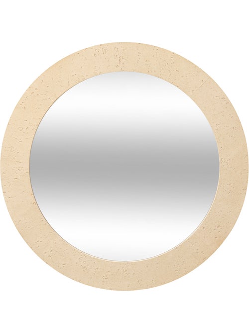 Miroir mural rond effet travertin ANAYA - Kiabi