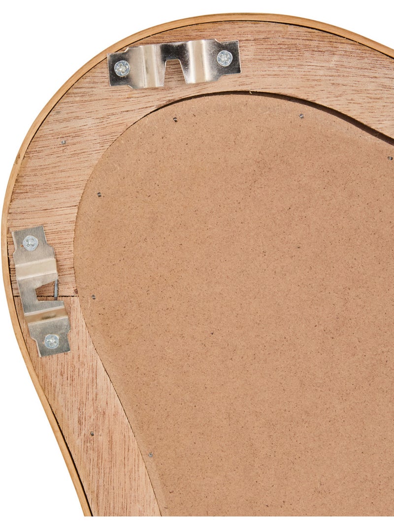 Miroir mural rotin fait main effet ondulé MAGGIE Beige - Kiabi