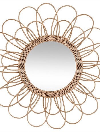 Miroir mural rotin scandi Fleur