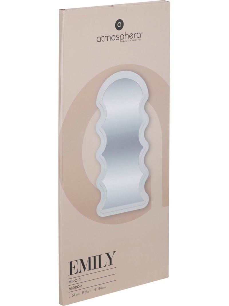 Miroir mural vague blanc EMILY Blanc - Kiabi