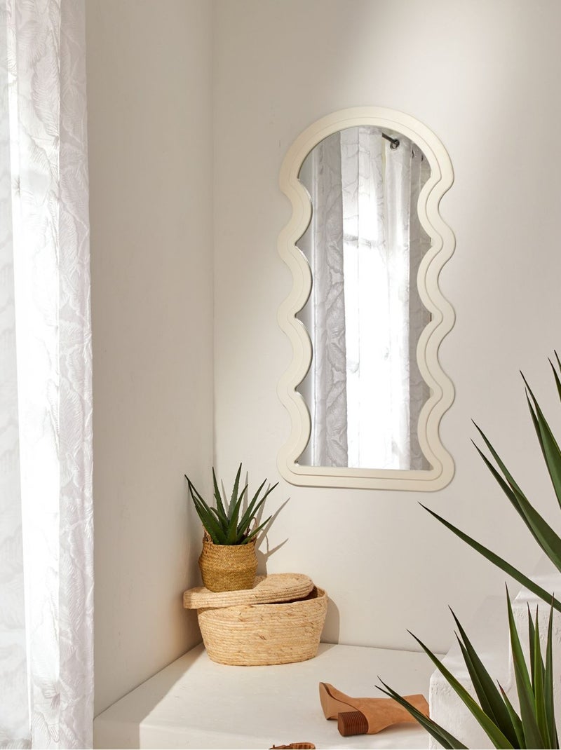 Miroir mural vague EMILY Blanc - Kiabi