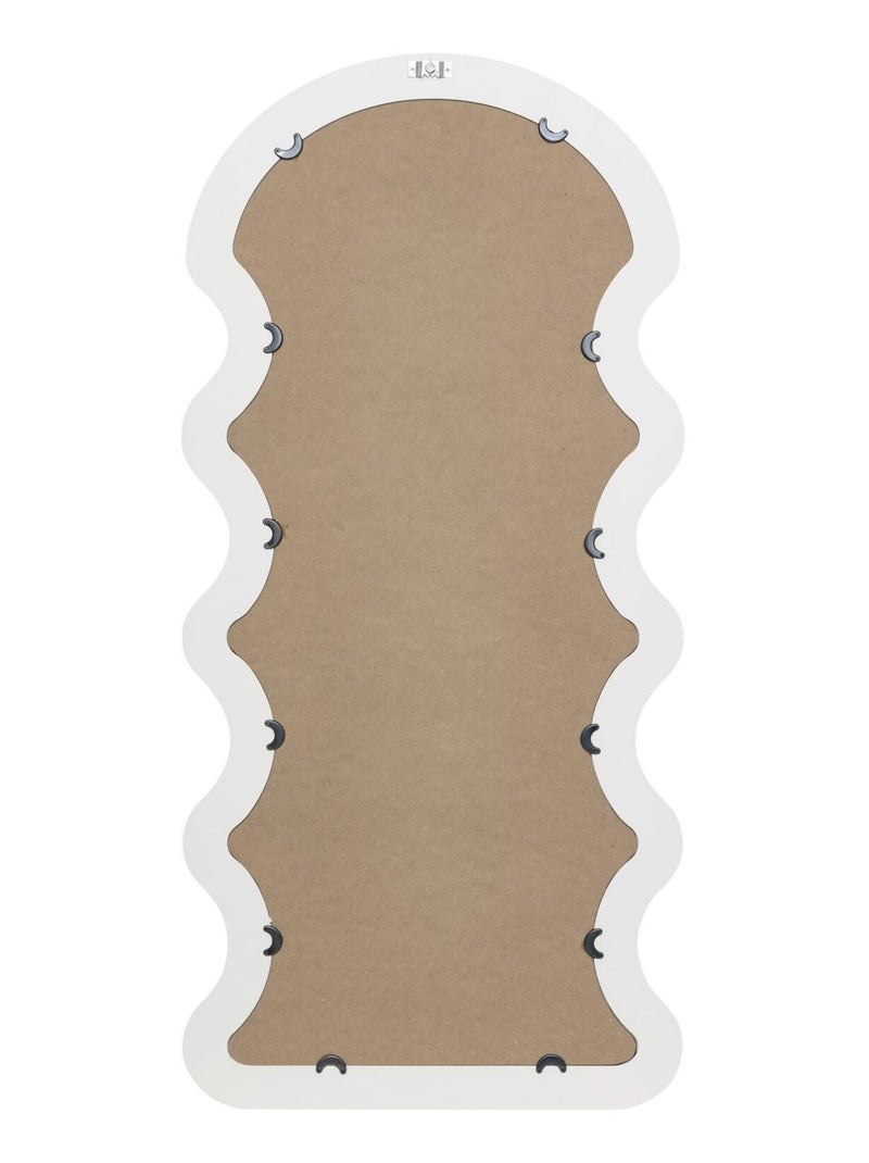 Miroir mural vague EMILY Blanc - Kiabi