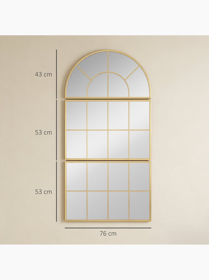 Miroir mural verrière 3 pièces Jaune - Kiabi