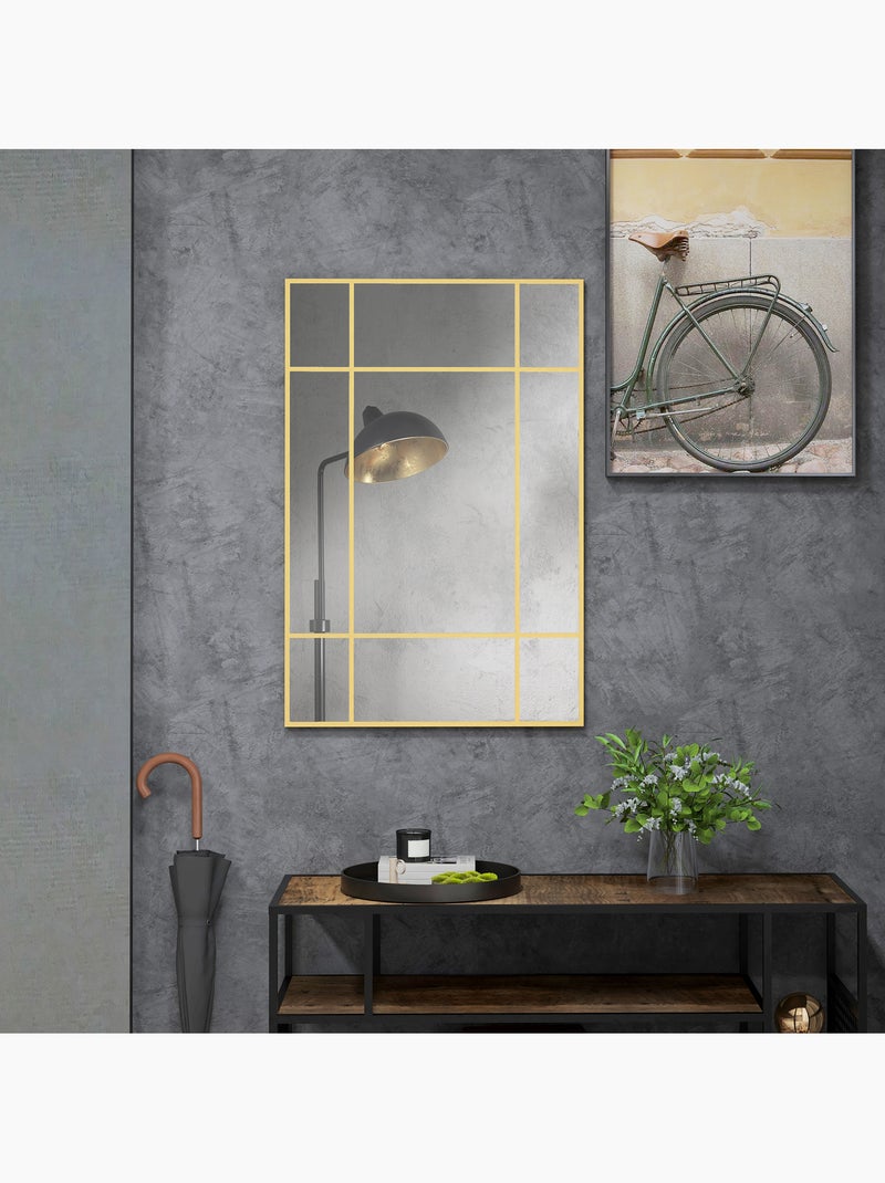 Miroir mural verrière Jaune - Kiabi