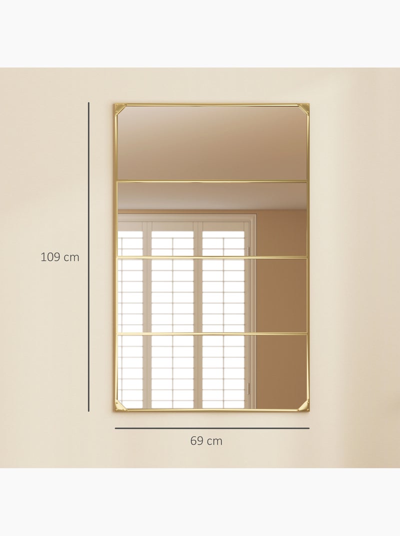 Miroir mural verrière Jaune - Kiabi