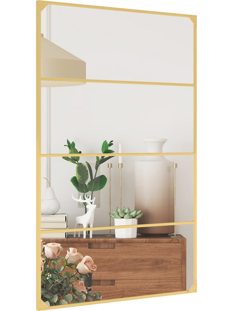 Miroir mural verrière Jaune - Kiabi
