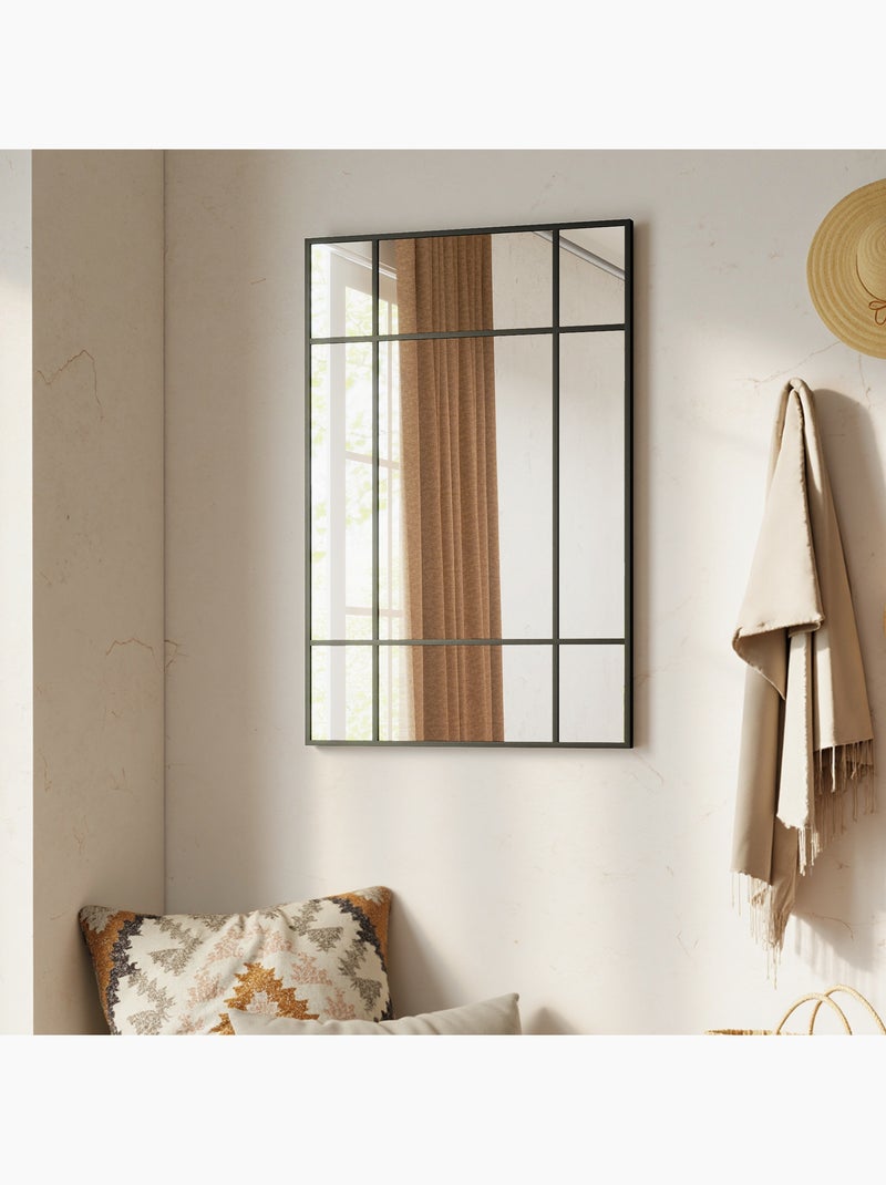 Miroir mural verrière Noir - Kiabi
