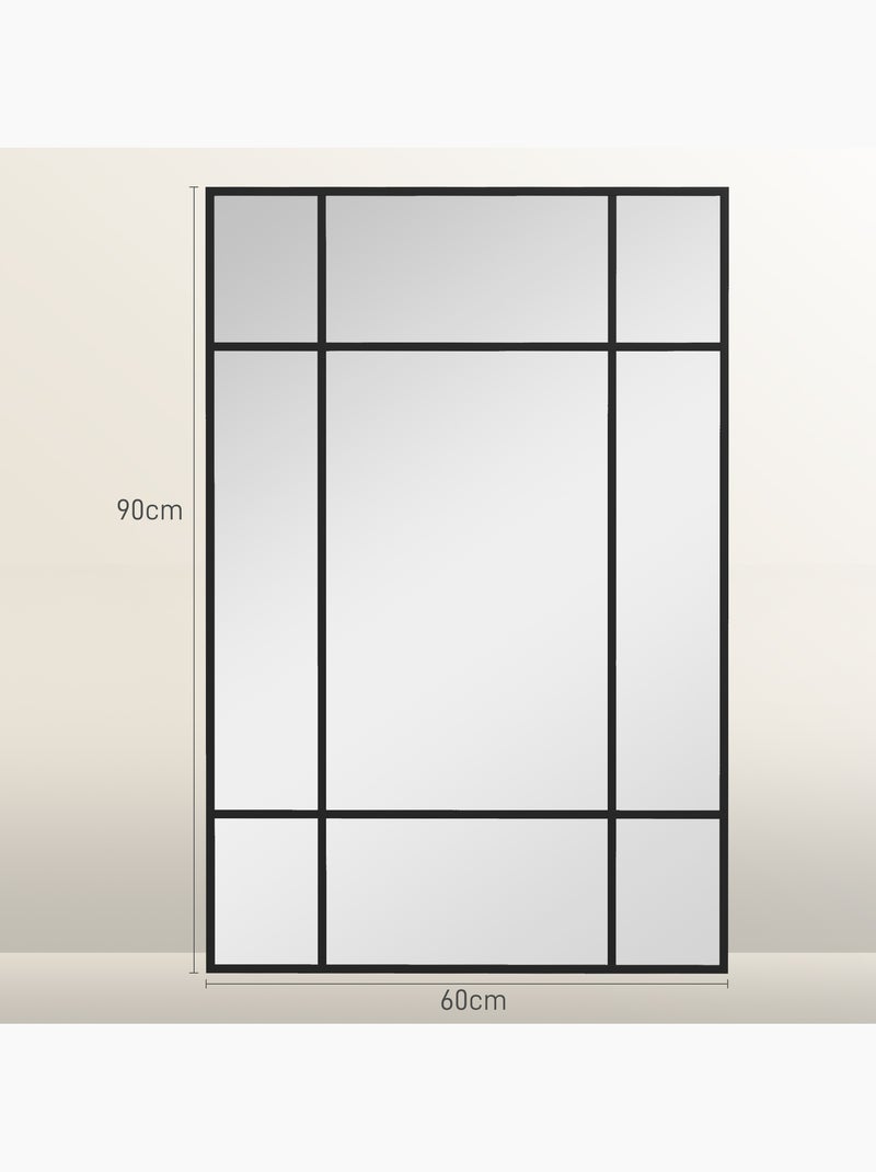 Miroir mural verrière Noir - Kiabi