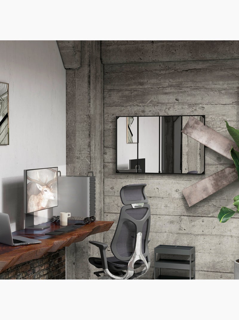 Miroir mural verrière Noir - Kiabi