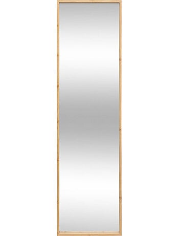 Miroir mural vertical en bambou