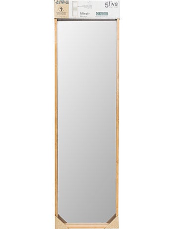 Miroir mural vertical en bambou