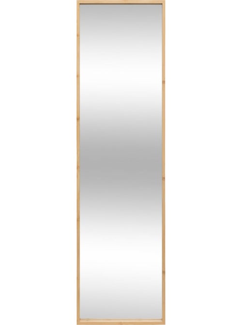 Miroir mural vertical en bambou - Kiabi