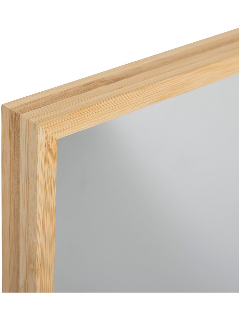 Miroir mural vertical en bambou Marron - Kiabi