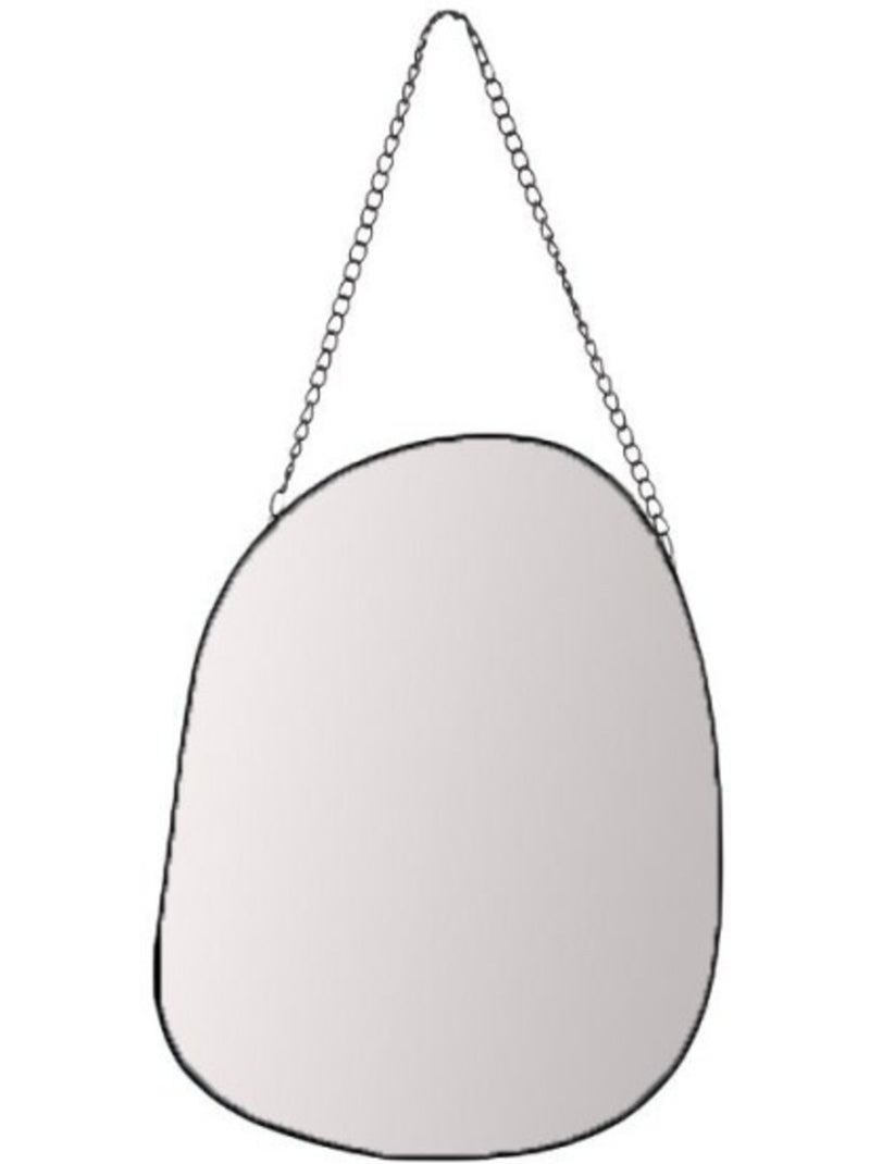 Miroir organique à accrocher 19x25cm Noir - Kiabi