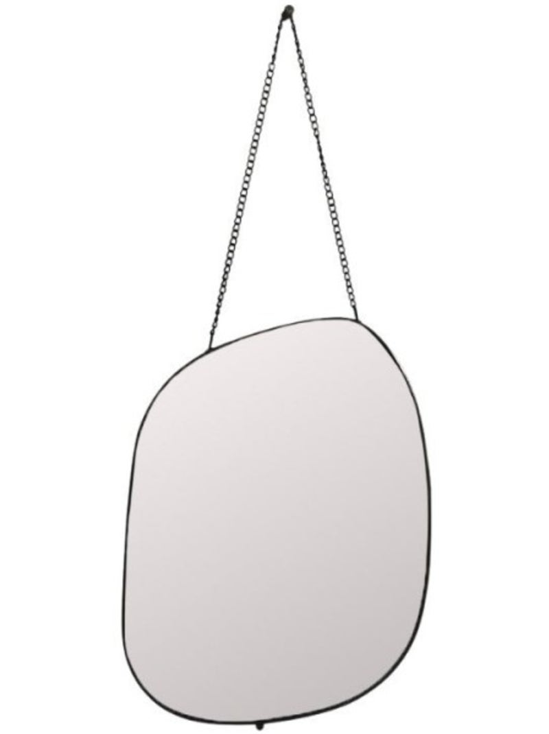 Miroir organique à accrocher 25x19cm Noir - Kiabi