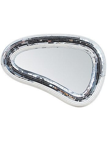 Miroir organique à facettes miroir 44x29cm