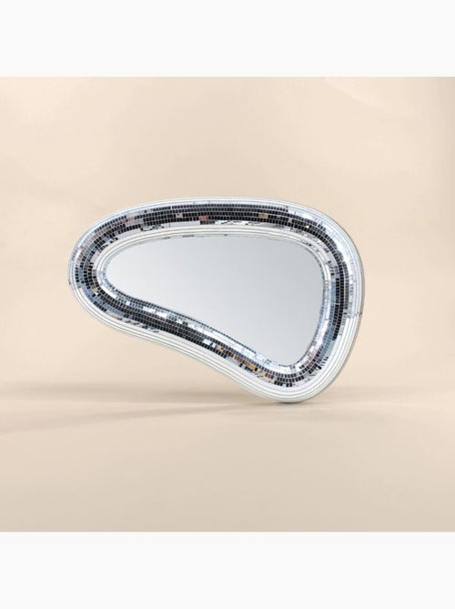 Miroir organique à facettes miroir 44x29cm - Kiabi