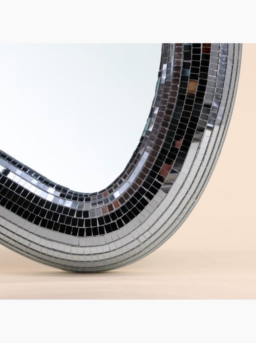 Miroir organique à facettes miroir 44x29cm - Kiabi