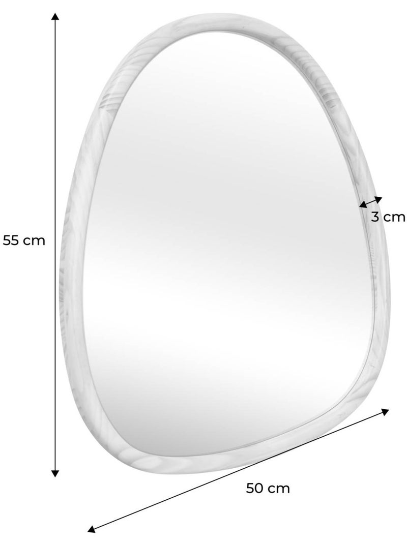 Miroir organique bois de sapin 55cm charlie Beige naturel - Kiabi