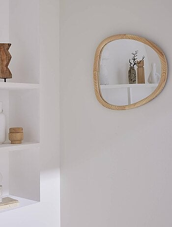 Miroir organique bois de sapin 55cm Charlie