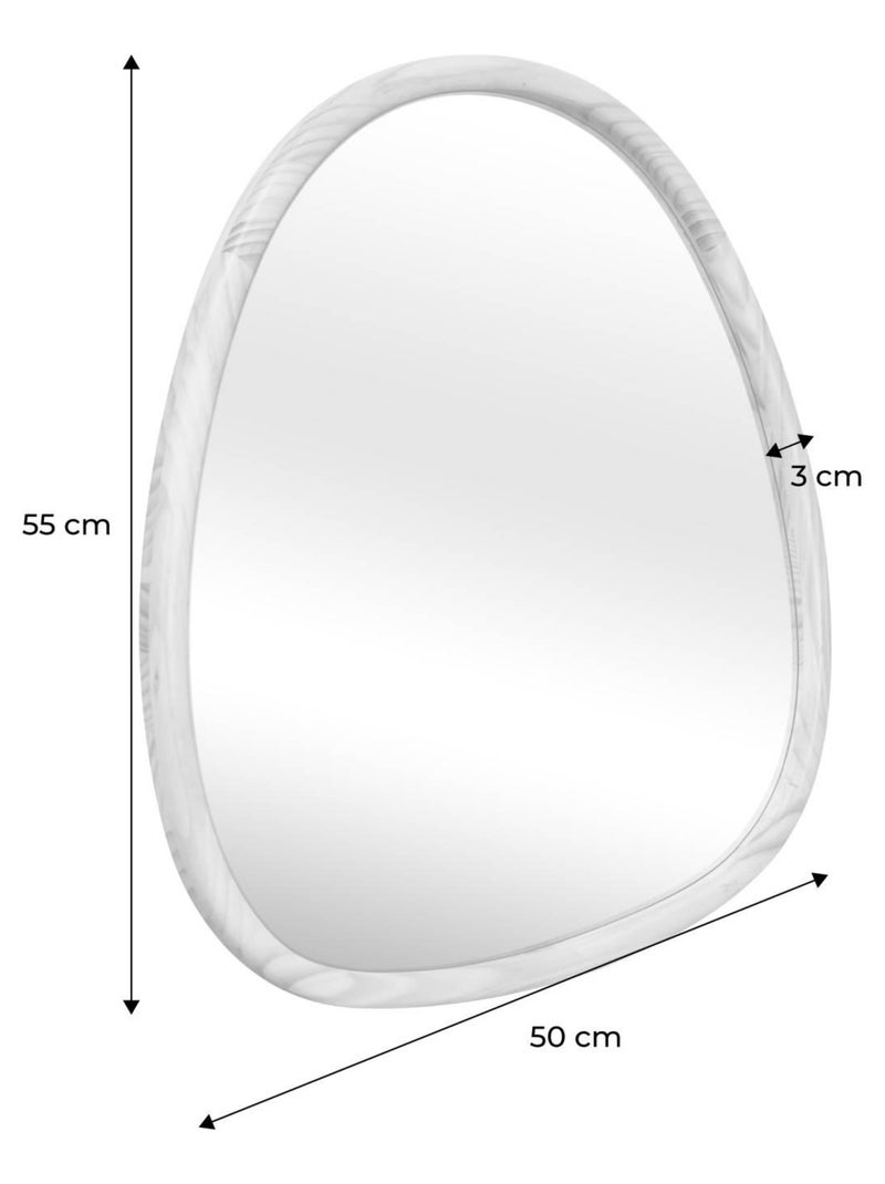 Miroir organique bois de sapin 55cm Charlie Marron clair - Kiabi