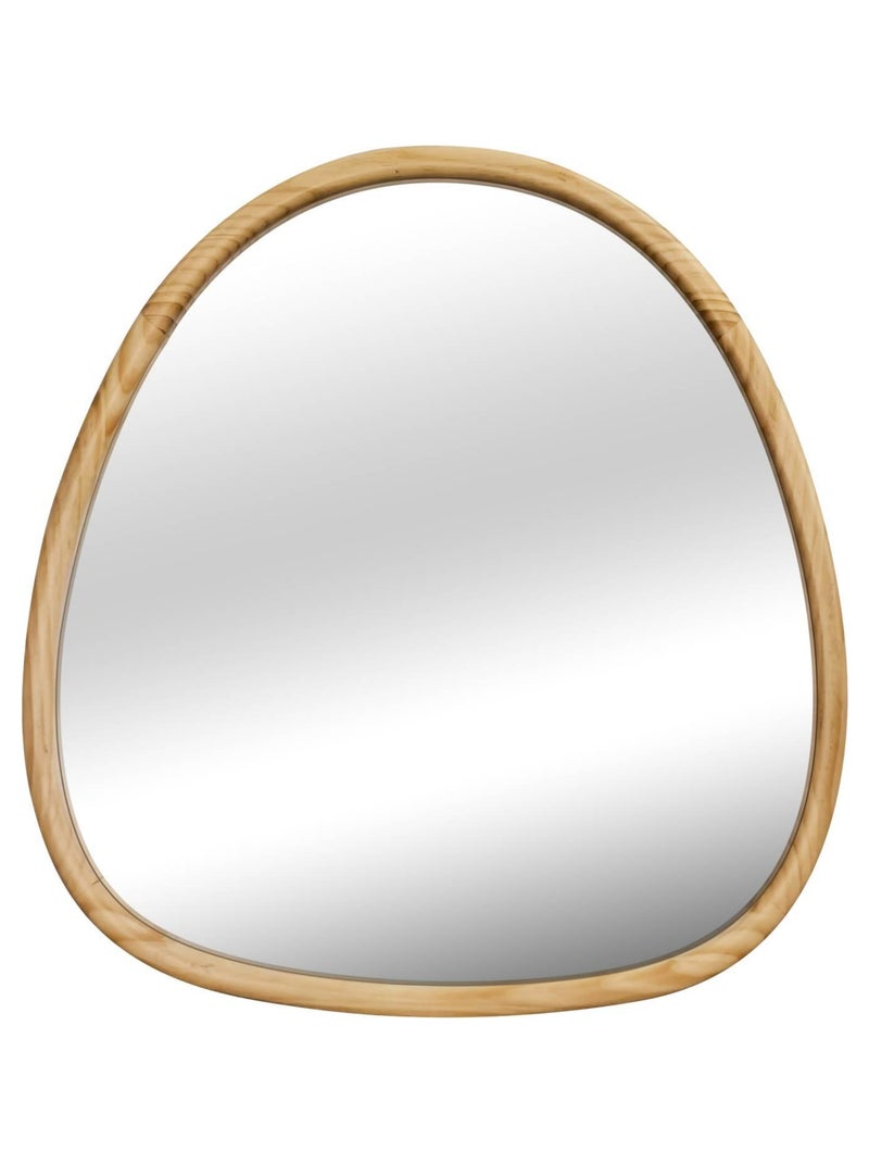 Miroir organique bois de sapin 55cm Charlie Marron clair - Kiabi