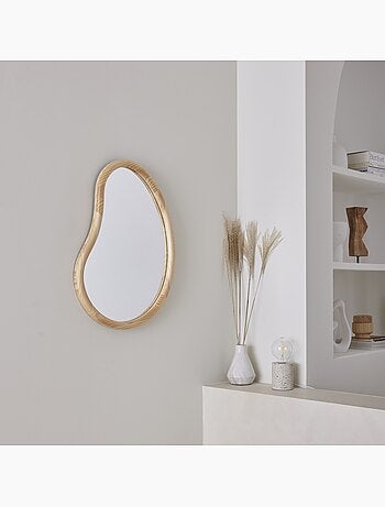 Miroir organique bois de sapin 65cm jacob