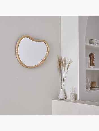 Miroir organique bois de sapin 65cm jacob