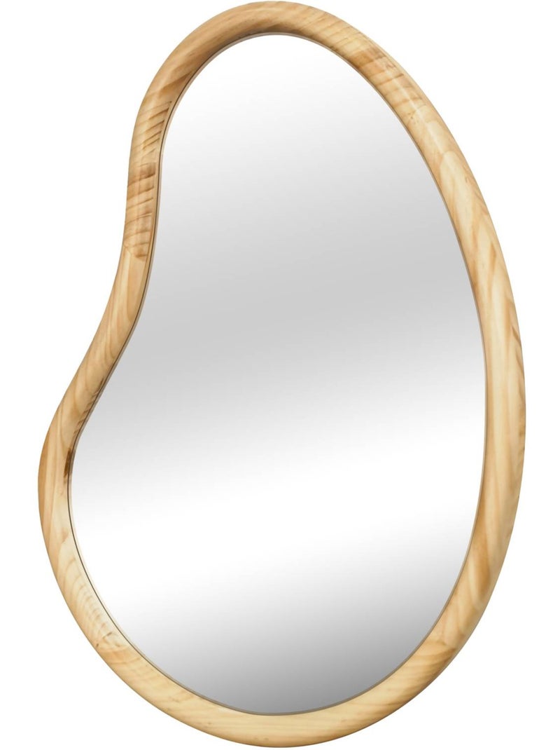 Miroir organique bois de sapin 65cm jacob Beige naturel - Kiabi