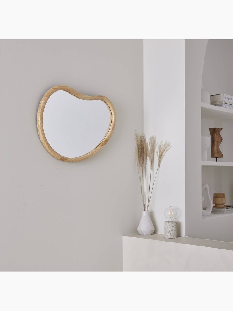 Miroir organique bois de sapin 65cm jacob Beige naturel - Kiabi