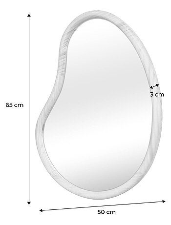 Miroir organique bois de sapin 65cm Jacob