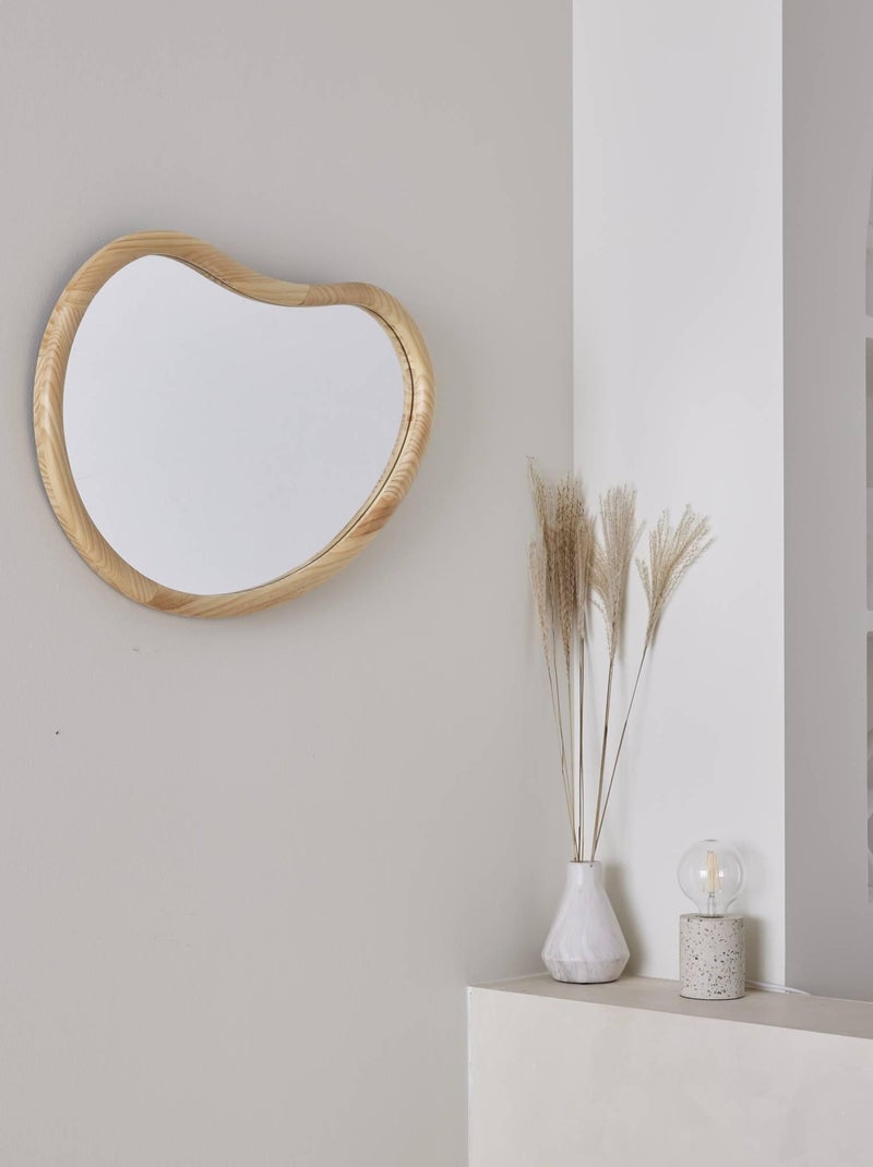 Miroir organique bois de sapin 65cm Jacob Marron clair - Kiabi