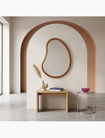 Miroir organique bois de sapin 65cm jacob