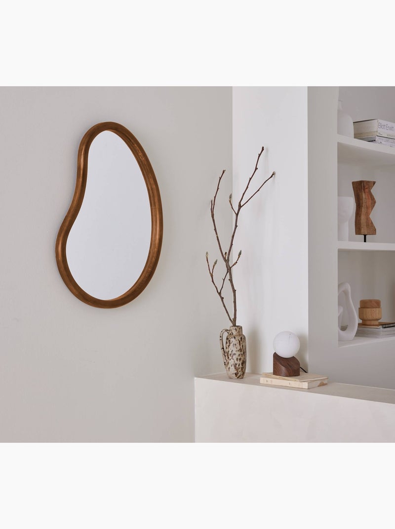 Miroir organique bois de sapin 65cm jacob Marron - Kiabi