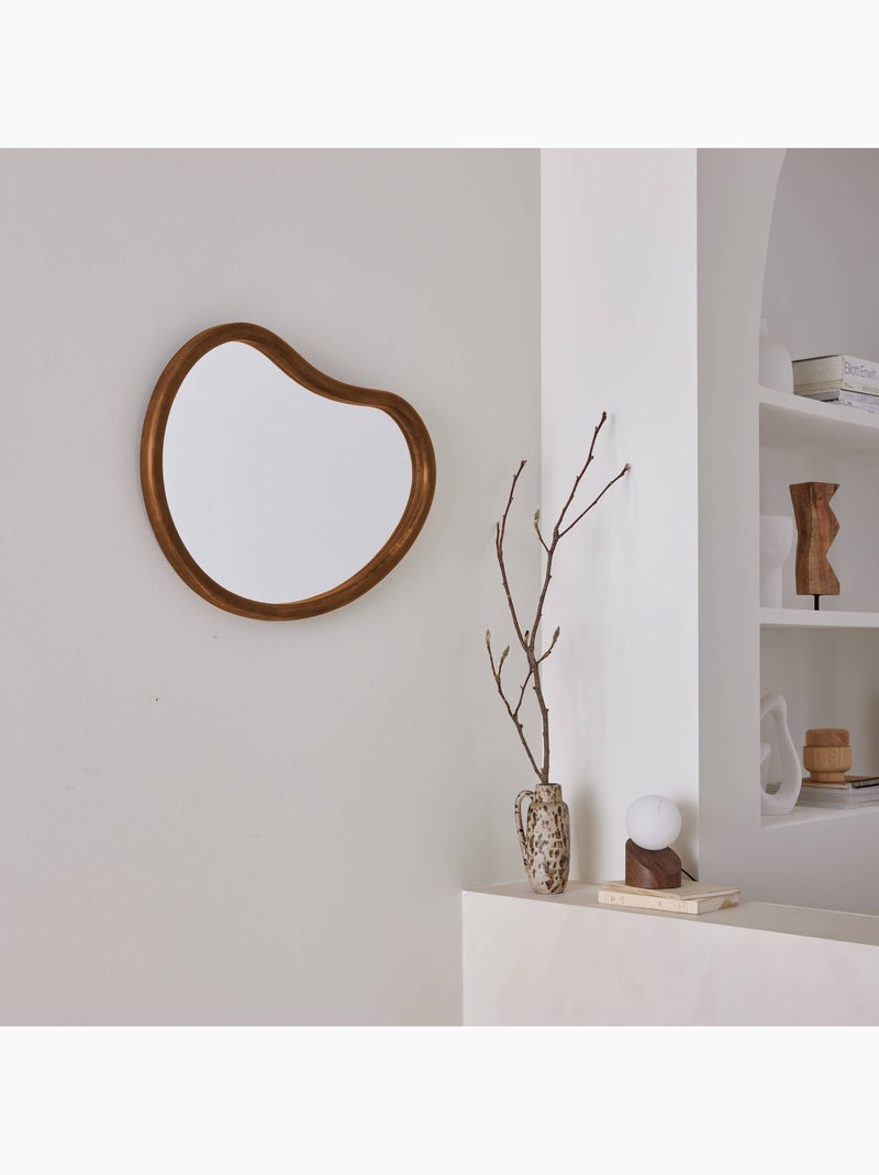 Miroir organique bois de sapin 65cm jacob Marron - Kiabi