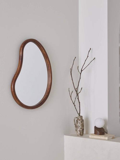Miroir organique bois de sapin 65cm Jacob - Kiabi