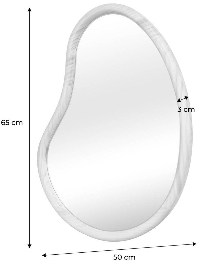 Miroir organique bois de sapin 65cm Jacob Marron foncé - Kiabi